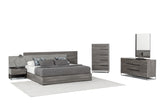 VIG Furniture Nova Domus Enzo Italian Modern Grey Oak & Fabric Bedroom Set VGACENZO-SET