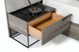 VIG Furniture Nova Domus Enzo Italian Modern Grey Oak & Fabric Bedroom Set VGACENZO-SET
