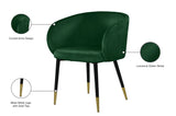 Louise Velvet / Engineered Wood / Metal / Foam Contemporary Green Velvet Dining Chair - 24" W x 23.5" D x 30" H