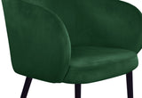 Louise Velvet / Engineered Wood / Metal / Foam Contemporary Green Velvet Dining Chair - 24" W x 23.5" D x 30" H