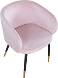 Louise Velvet / Engineered Wood / Metal / Foam Contemporary Pink Velvet Dining Chair - 24" W x 23.5" D x 30" H