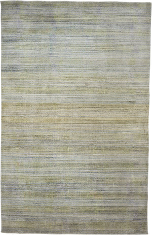 Milan Ombre Striped Rug, Sage Green/Misty Blue, 9ft - 6in x 13ft - 6in Area Rug