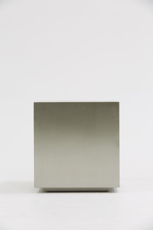 VIG Furniture Modrest Anvil Modern Brushed Stainless Steel End Table VGVCET8368