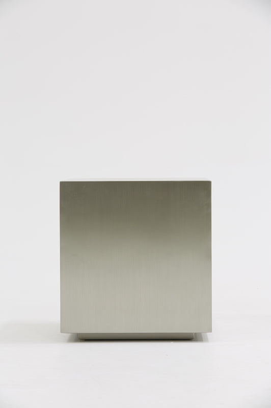 VIG Furniture Modrest Anvil Modern Brushed Stainless Steel End Table VGVCET8368
