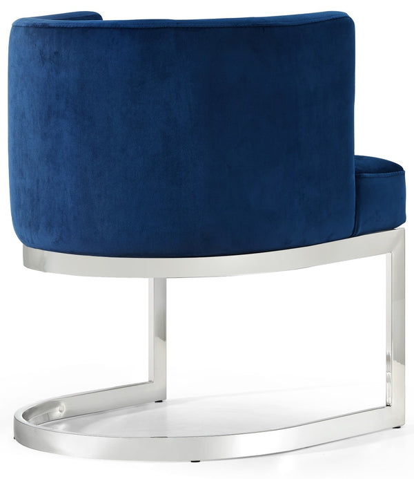 Gianna Velvet / Engineered Wood / Stainless Steel / Foam Contemporary Navy Velvet Dining Chair - 24" W x 22" D x 29.5" H