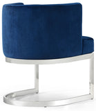 Gianna Velvet / Engineered Wood / Stainless Steel / Foam Contemporary Navy Velvet Dining Chair - 24" W x 22" D x 29.5" H