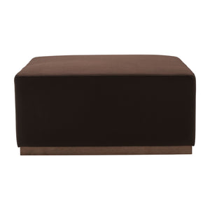 Sagebrook Home Contemporary 40x18 Upholstered Square Ottoman, Brown 17090-02 Brown Oak Wood