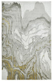 Waldor Absrtract Marble Print Rug, Goldenrod/Ivory, 6ft-7in x 9ft-6in