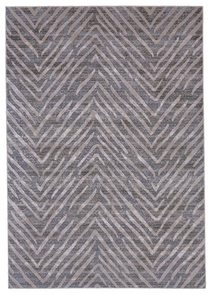 Waldor Distressed Metallic Chevron Rug, Stormy/Opal Gray, 8ft x 11ft Area Rug