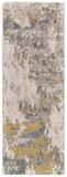 Waldor Metallic Abstract Rug, Golden Glow/Ivory, 2ft-10in x 7ft-10in, Runner