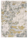 Waldor Metallic Abstract Rug, Golden Glow/Ivory, 6ft-7in x 9ft-6in