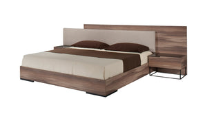 VIG Furniture Nova Domus Matteo - Italian Modern Walnut & Fabric Bed VGACMATTEO-BED
