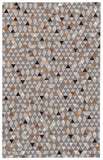 Fannin 0755F Hand Woven Mosaic Viscose / Leather Rug