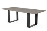 VIG Furniture Modrest Murphy - Modern Grey Aged Oak & Black Metal Dining Table VGEDLU322014