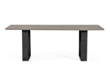 VIG Furniture Modrest Murphy - Modern Grey Aged Oak & Black Metal Dining Table VGEDLU322014