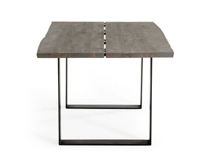VIG Furniture Modrest Murphy - Modern Grey Aged Oak & Black Metal Dining Table VGEDLU322014