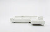 VIG Furniture Divani Casa Myst Mini - Modern White Eco-Leather Right Facing Sectional Sofa VGKNK8317-ECO-WHT