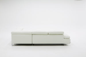 VIG Furniture Divani Casa Myst Mini - Modern White Eco-Leather Right Facing Sectional Sofa VGKNK8317-ECO-WHT