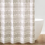 INK+IVY Rhea Global Inspired 100% Cotton Jacquard Shower Curtain II70-1286