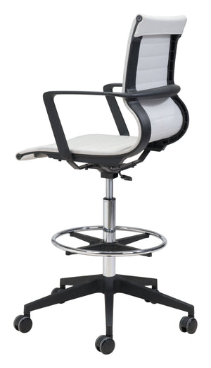 Zuo Modern Stacy 100% Polyurethane, Steel, Nylon Modern Commercial Grade Office Chair White, Black, Chrome 100% Polyurethane, Steel, Nylon