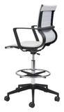 Zuo Modern Stacy 100% Polyurethane, Steel, Nylon Modern Commercial Grade Office Chair White, Black, Chrome 100% Polyurethane, Steel, Nylon