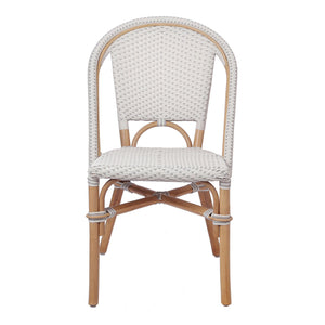 Avignon Paris Rattan Bistro Chair White/Gray