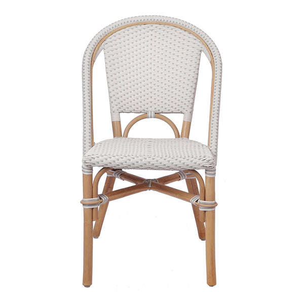 Avignon Paris Rattan Bistro Chair White/Gray