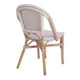Avignon Paris Rattan Bistro Chair White/Gray