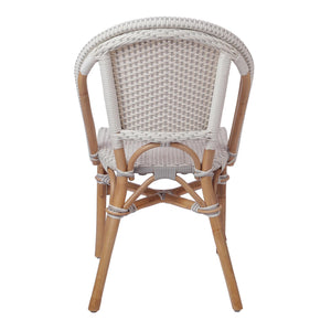 Avignon Paris Rattan Bistro Chair White/Gray