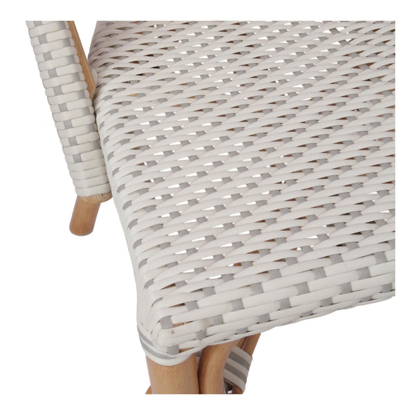 Avignon Paris Rattan Bistro Chair White/Gray