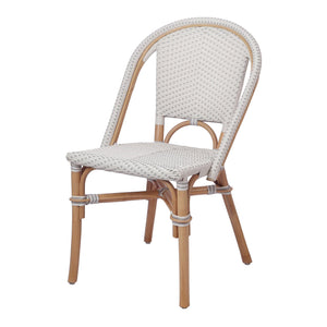 Avignon Paris Rattan Bistro Chair White/Gray
