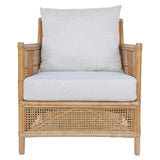 Fontana Rattan Accent Arm Chair Canary Brown