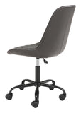 Zuo Modern Ceannaire 100% Polyurethane, Plywood, Steel Modern Commercial Grade Office Chair Gray, Black 100% Polyurethane, Plywood, Steel