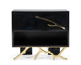 VIG Furniture Modrest Legend Modern Black & Gold Nightstand VGVCN8111-BLK