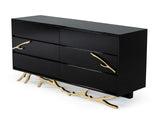 VIG Furniture Modrest Legend Modern Black & Gold Dresser VGVCJ8111-D-BLK