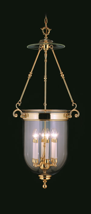 6-Light Polished Brass Jamestown Foyer Chandelier