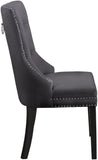 Nikki Velvet / Engineered Wood / Metal / Foam Contemporary Grey Velvet Dining Chair - 23" W x 23" D x 40" H