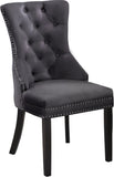 Nikki Velvet / Engineered Wood / Metal / Foam Contemporary Grey Velvet Dining Chair - 23" W x 23" D x 40" H