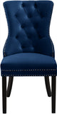 Nikki Velvet / Engineered Wood / Metal / Foam Contemporary Navy Velvet Dining Chair - 23" W x 23" D x 40" H