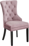 Nikki Velvet / Engineered Wood / Metal / Foam Contemporary Pink Velvet Dining Chair - 23" W x 23" D x 40" H