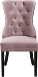 Nikki Velvet / Engineered Wood / Metal / Foam Contemporary Pink Velvet Dining Chair - 23" W x 23" D x 40" H