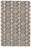 Enzo Minimalist Diamond Wool Area Rug, Warm Taupe/Black, 9ft-6in x 13ft-6in