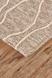 Enzo Minimalist Abstract Wool Area Rug, Warm Taupe/Ivory, 9ft-6in x 13ft-6in