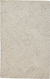 Enzo Minimalist Maze Wool Area Rug, Ivory/Natural Tan, 9ft-6in x 13ft-6in