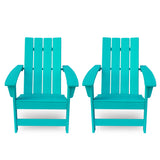 Encino Outdoor Contemporary Adirondack Chair (Set of 2), Teal