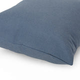 Noble House Laight Outdoor Modern Square Water Resistant Fabric Pillow (Set of 2), Dusty Blue