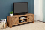 Alpine Furniture Hayes TV Console HY-33 Wheat Reclaimed Pine & Plywood 63 x 15 x 22