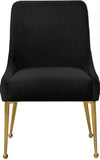 Owen Velvet / Engineered Wood / Foam Contemporary Black Velvet Dining Chair - 24" W x 21" D x 34.5" H