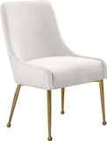 Owen Velvet / Engineered Wood / Foam Contemporary Cream Velvet Dining Chair - 24" W x 21" D x 34.5" H
