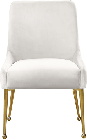 Owen Velvet / Engineered Wood / Foam Contemporary Cream Velvet Dining Chair - 24" W x 21" D x 34.5" H